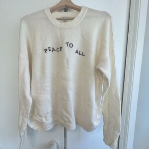 Madewell Cozy “Peace to All” Sweater